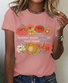 Retro floral mama quote Print T-Shirt