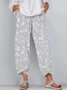 Cotton Floral Regular Fit Casual Pants