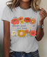 Retro floral mama quote Print T-Shirt