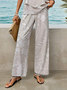 Women's Floral Print Casual Suspender Pants Two-Piece Set