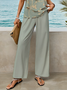 Women's Floral Print Casual Suspender Pants Two-Piece Set