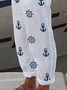 Women's Anchor Print Casual Pants