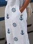 Women's Anchor Print Casual Pants
