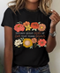 Retro floral mama quote Print T-Shirt