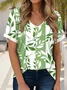 Plants Regular Fit Casual Cotton T-Shirt