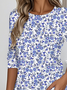 Jersey Casual Loose Floral T-Shirt