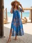 Women's Spring Vintage Floral Long Dress