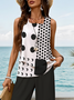 Women's Polka Dot Printed Casual Suspender Pants Set Two-Piece Set