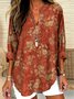 Casual V Neck Cotton Shirt