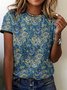 Vintage Regular Fit Painting Cotton T-Shirt