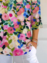 Women's Floral Print Casual T-Shirt