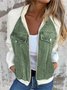 Loose Contrast Stitching Denim Casual Jacket