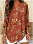 Casual V Neck Cotton Shirt