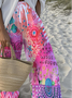 Loose Multicolor Block Casual Pants