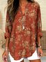 Casual V Neck Cotton Shirt