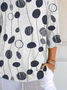 Women's Polka Dot Printed Casual T-Shirt
