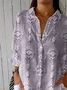 Loose Casual Shirt Collar Floral Shirt