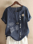 Casual Regular Fit Cotton Blouse