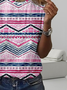 Casual Multicolor Block Crew Neck T-Shirt
