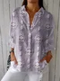 Loose Casual Shirt Collar Floral Shirt