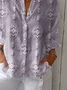 Loose Casual Shirt Collar Floral Shirt