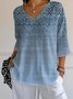 Gradient Pattern Casual T-Shirt