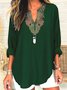 Casual Geometric Cotton Shirt
