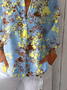 Floral Shirt Collar Casual Loose Shirt