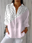 Loose Casual Polka Dots Shirt Collar Shirt