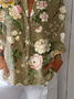 Casual Shirt Collar Loose Floral Shirt