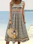 Floral Casual Dress With No