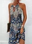Floral Regular Fit Cotton Casual Dress With No