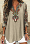 Cotton Geometric Casual Regular Fit Shirt