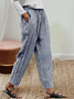 Women's Striped Print Casual Pants