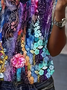Women's Floral Print Casual Short Sleeve T-Shirt