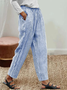 Women's Striped Print Casual Pants