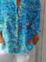 Shirt Collar Loose Floral Casual Shirt