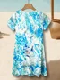Cotton Casual Dress With No
