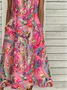 Loose Buckle Casual Dress With No