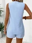 Casual Striped V Neck Loose Two-Piece Set