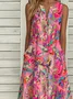 Loose Buckle Casual Dress With No