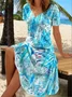 Cotton Casual Dress With No