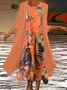 Women's Spring Abstract Print Two-Piece Dress