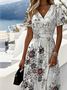 Floral Casual Regular Fit Dress With No