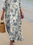 Crew Neck Casual Loose Dress With No