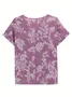 Casual Floral Linen Blend Blouse