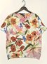Floral Casual V Neck T-Shirt
