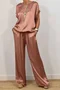 Women's Plain Daily Going Out Two-Piece Set White Casual Summer Top With Pants Matching Set