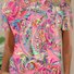 Crew Neck Paisley Casual Loose T-Shirt