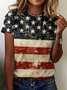 Painting Crew Neck Vintage T-Shirt